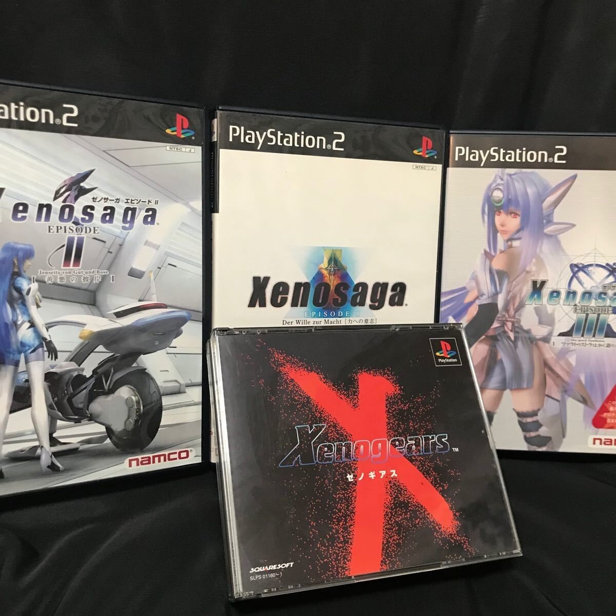 Lot 4 PS1 Xenogears & PS2 Xenosaga Episode I II III 1 2 3 set PlayStation Japan