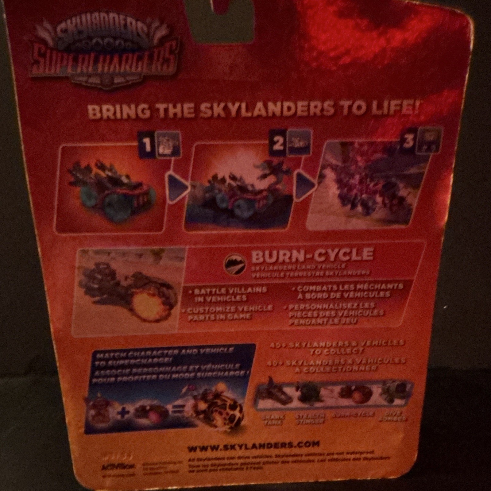 Skylanders SuperChargers Stealth Stinger, Burn-Cycle, and Bone Bash Roller Brawl