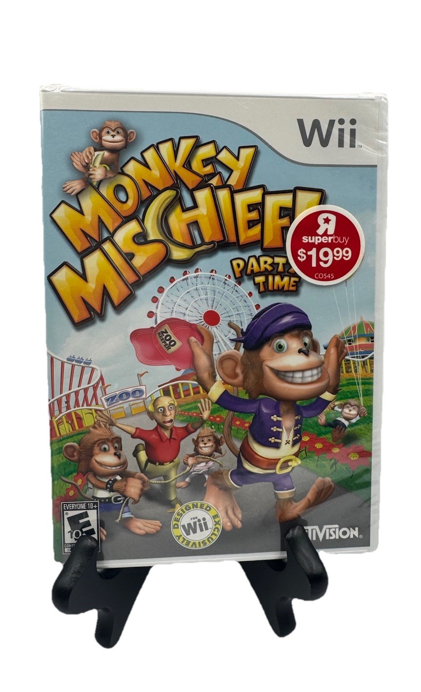 Monkey Mischief Party Time Nintendo Wii 2008 Game New Sealed Xmas Gift