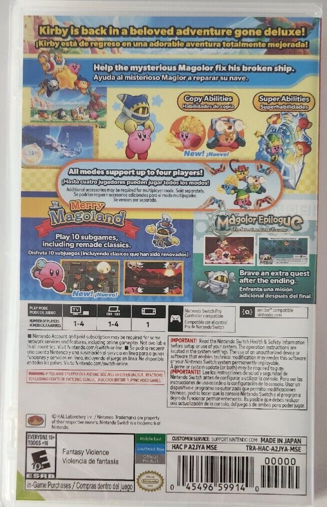 Kirby’s Return to Dream Land Deluxe Switch Brand New Game (2011 Multiplayer)
