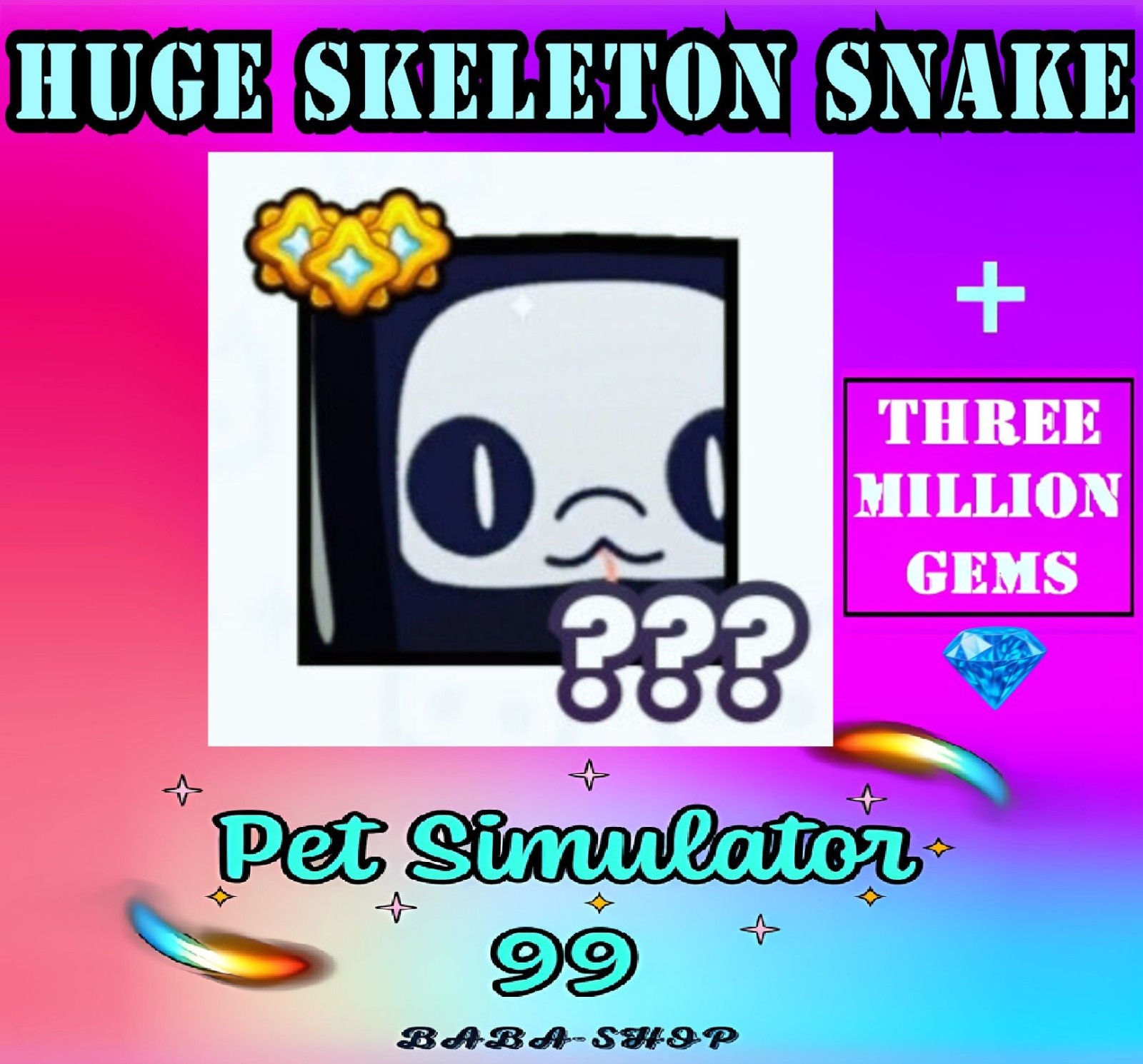 HUGE SKELETON SNAKE, Halloween Event 2025 + 3M Gems – Pet Simulator 99 – PS99