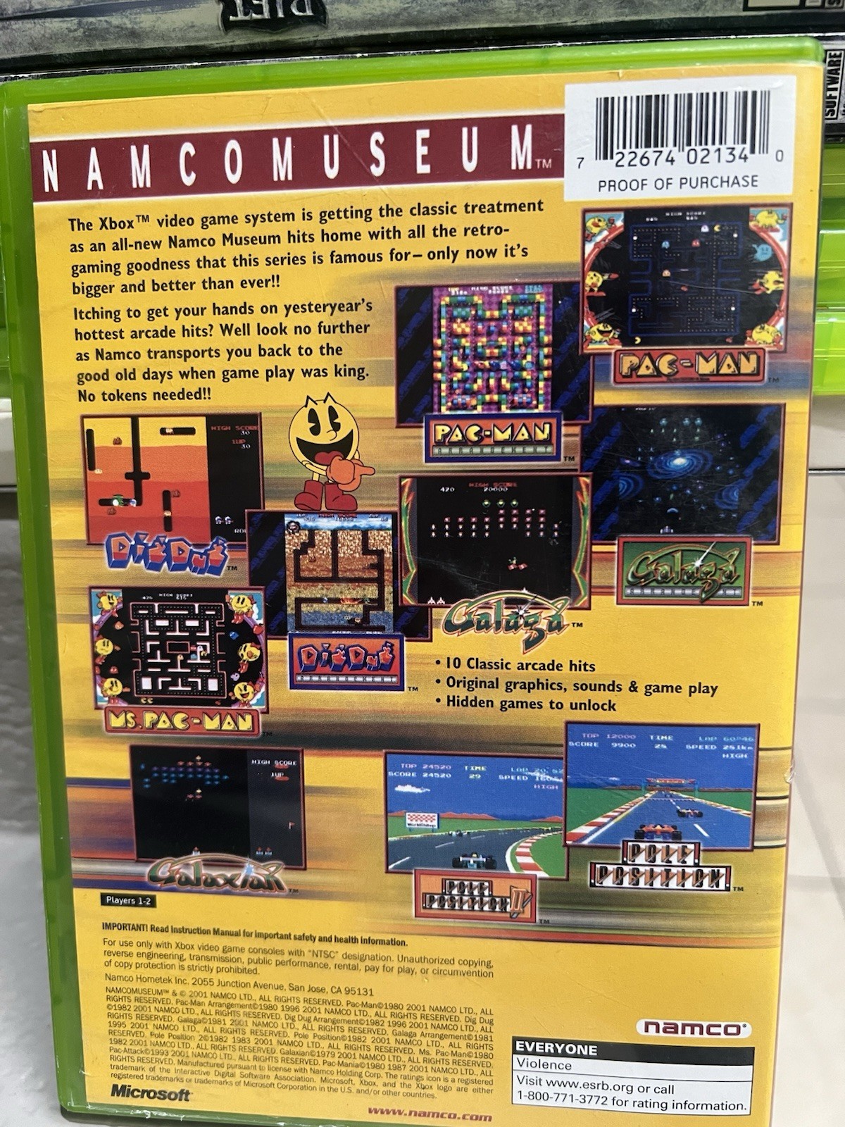 Namco Museum Xbox CIB Tested