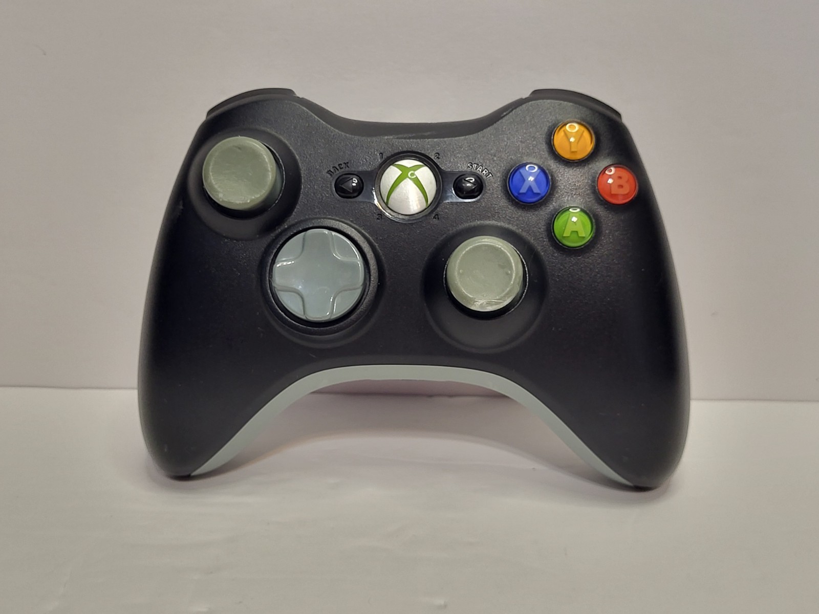 Microsoft Xbox 360 Official OEM Black & Grey Wireless Controller Genuine