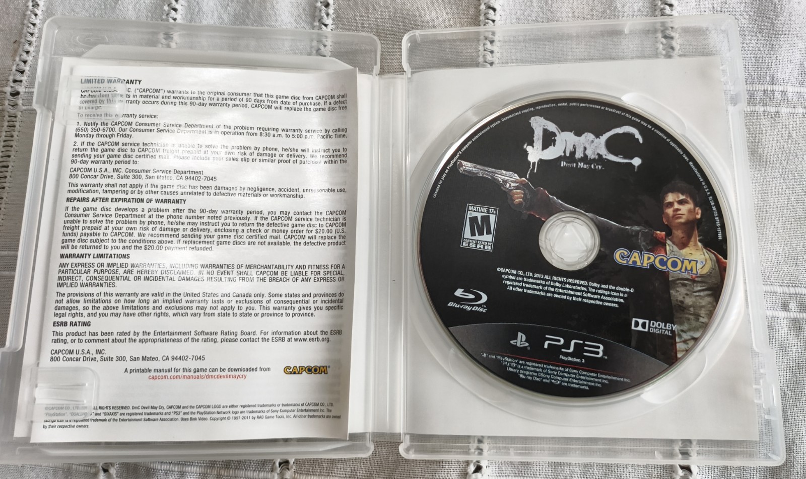 Devil May Cry HD Collection, Devil May Cry 4, and DmC Devil May Cry PS3 Lot of 3