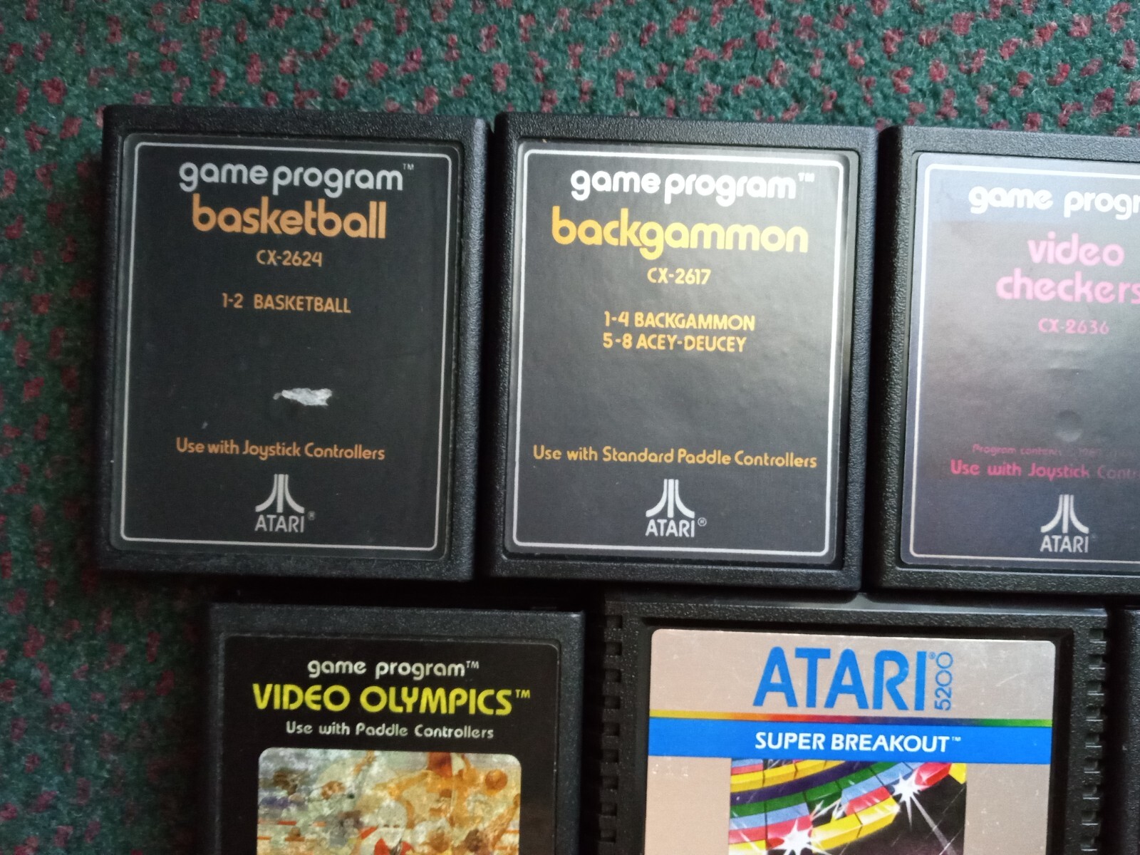 Lot of 8 Atari 5200, 2600 games. Tested, working