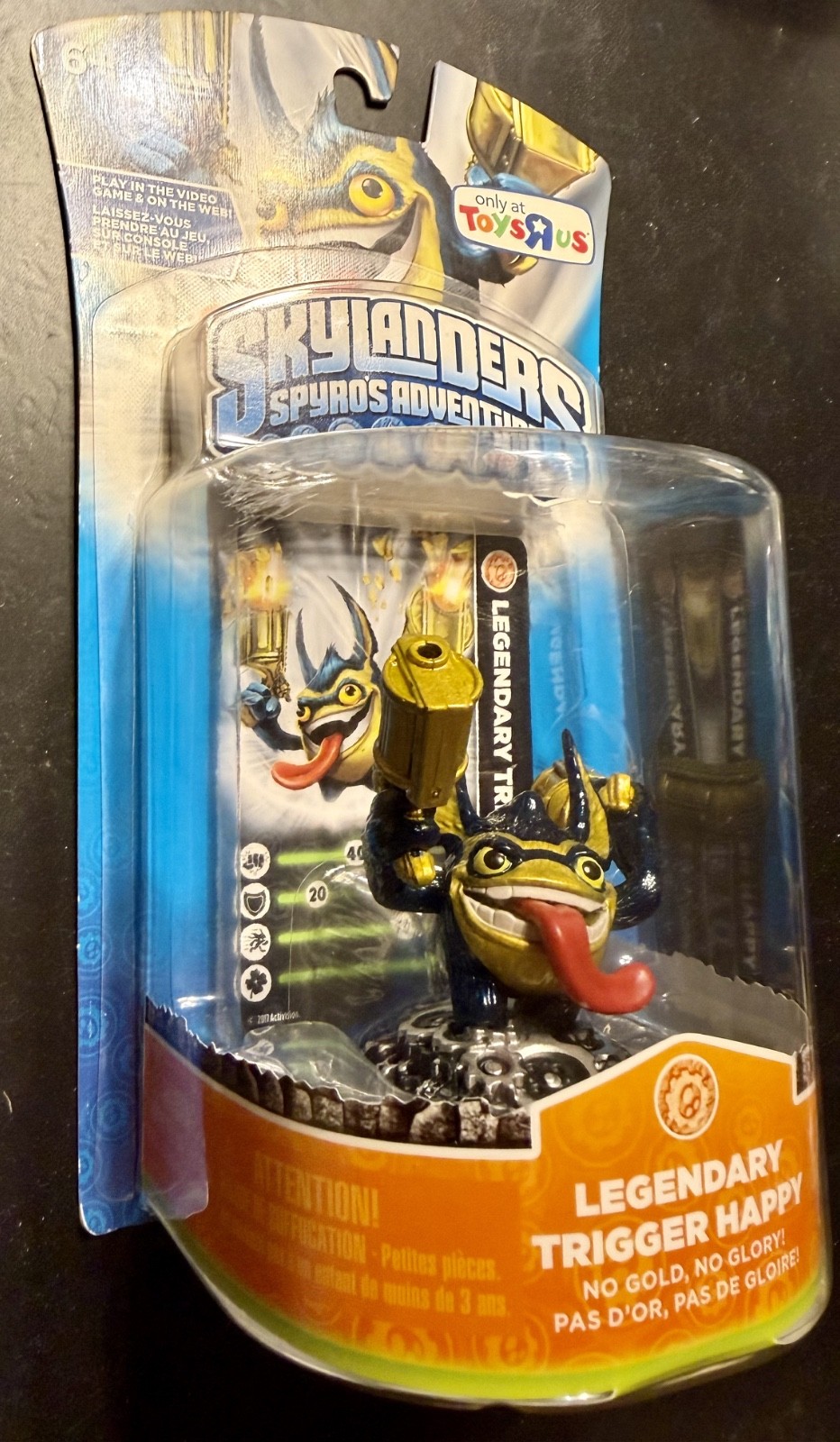 Skylanders Spyro’s Adventure LEGENDARY TRIGGER HAPPY Toys R Us Exclusive NOS