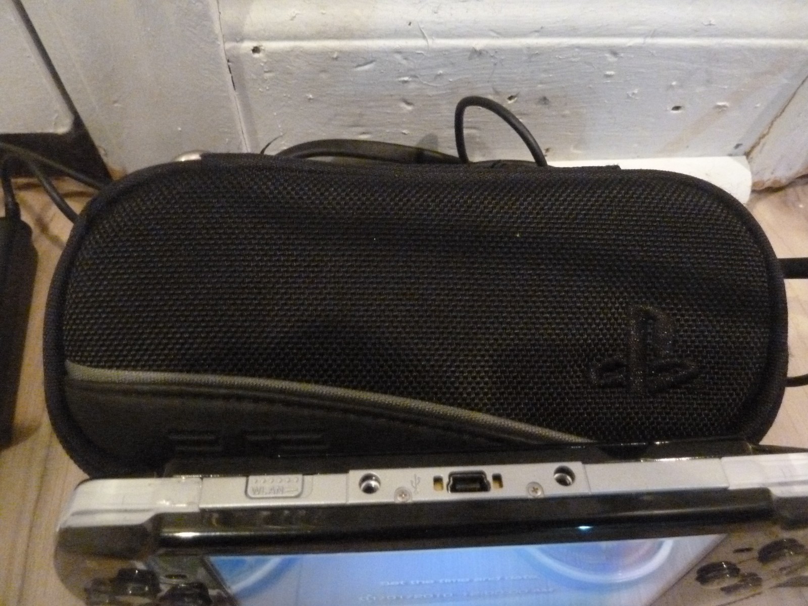Sony PSP 2001 Black Console + battery, charger, games, carrying case PLEASE READ