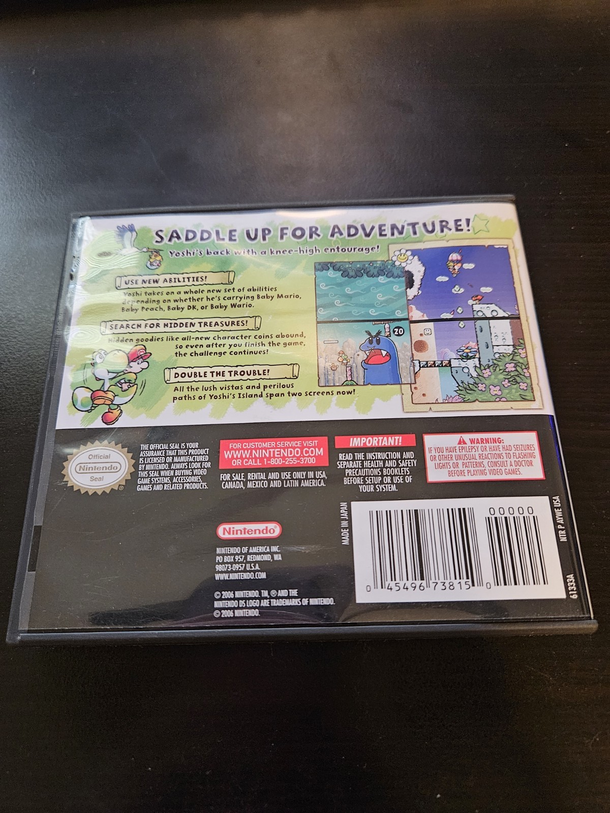 Nintendo DS Original Cartridge Case for Yoshi’s Island DS w/ Manual