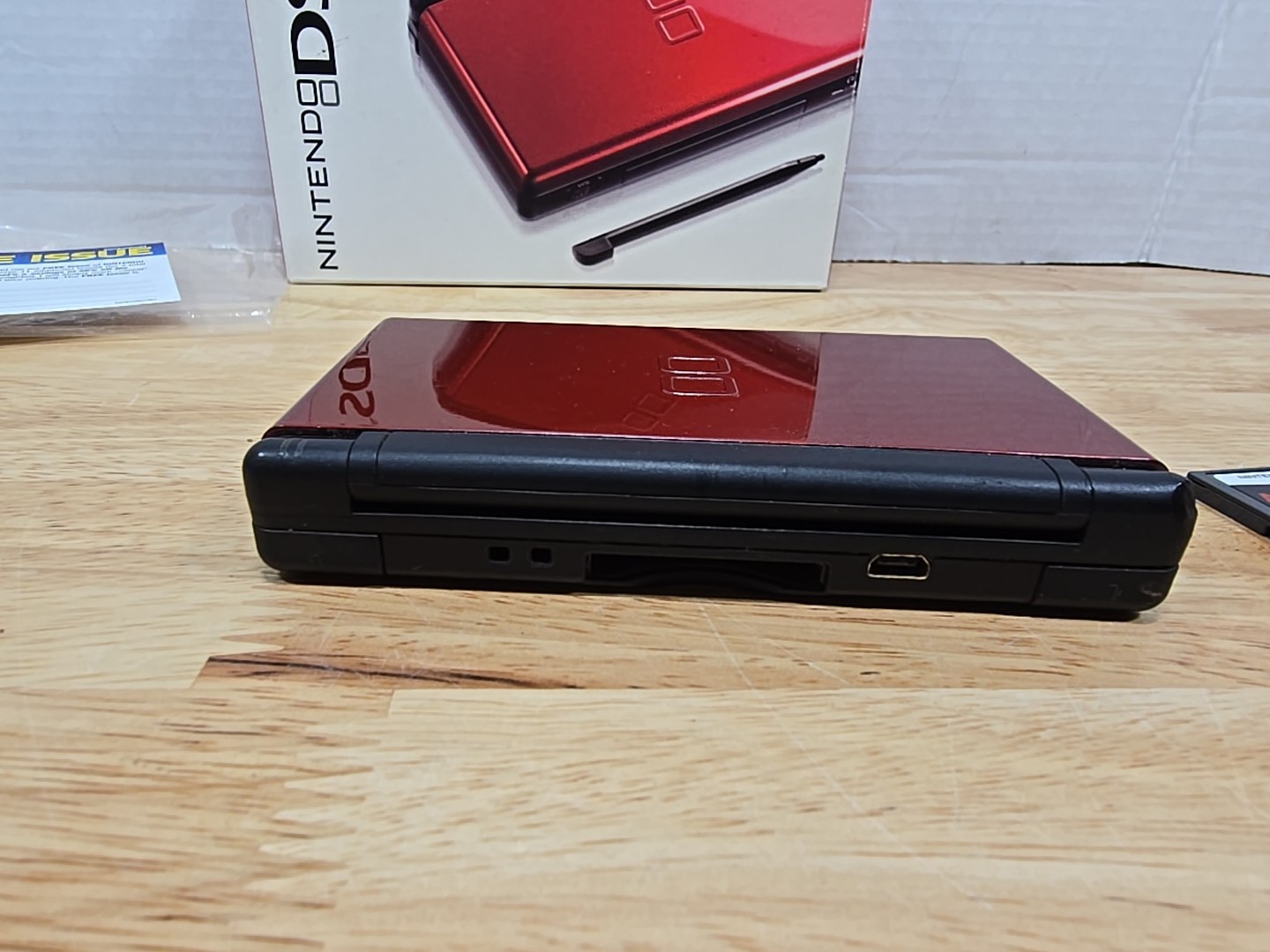 Nintendo DS Lite Crimson Red/Black Handheld Complete W/ Box Tested CIB +2 Games