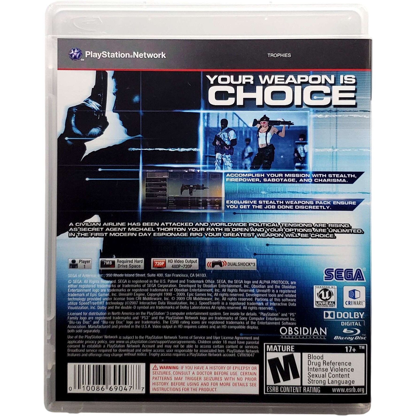 Alpha Protocol Best Buy Edition – Sony Playstation 3 PS3 Tested 1Y Guarantee