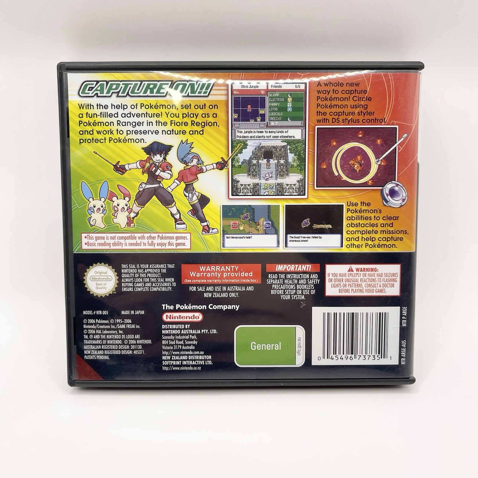 Pokémon Ranger (Nintendo DS, 2006 PAL) Action Role-playing Complete With Manual