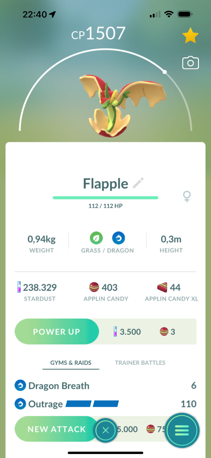 Pokémon Go | Applin x10, Flapple x2, Appletun x2 | Mini P T C 100K Stardust