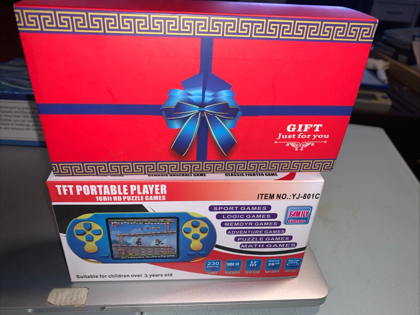 Handheld Game Console for Kids Adults, 3.0” Large Screen Preloaded 230