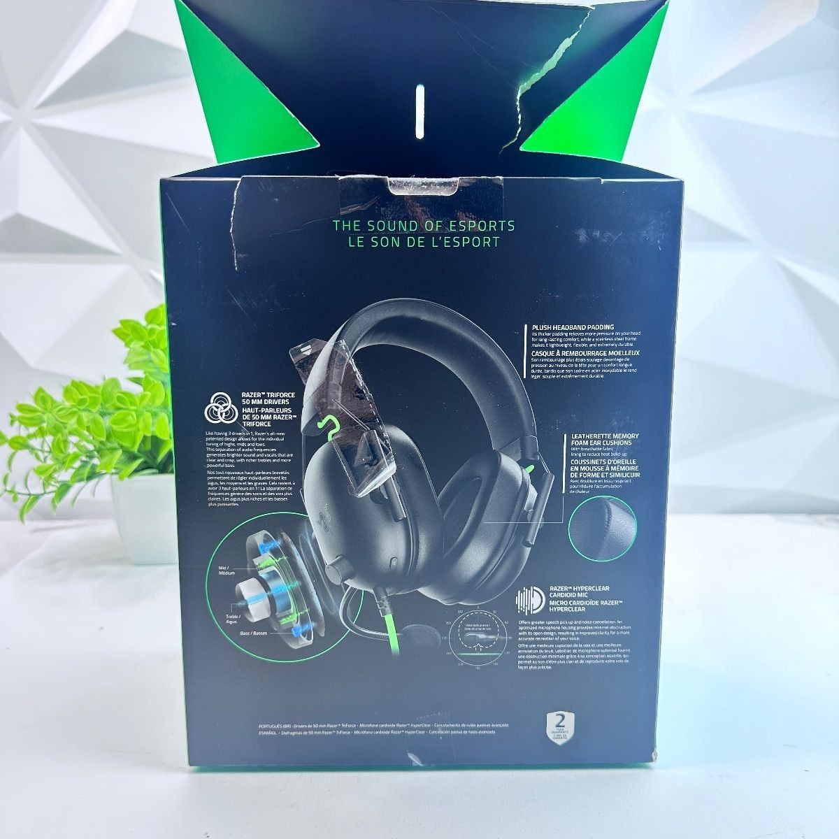 Razer BlackShark V2 X Wired Esports Gaming Headset, 3.5mm, Multi-Platform
