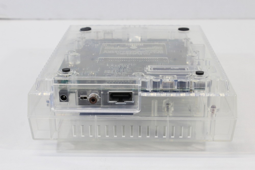 Super Nintendo Crystal Clear Console SNES SFC Converted Controller AC AV Mario