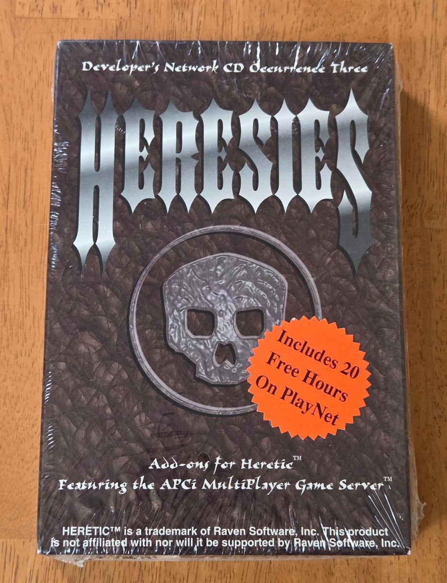 New Sealed Heresies Heretic Expansion Set Developers Network IBM PC CD 1995