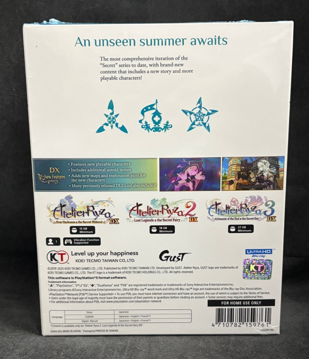 Atelier Ryza Secret Trilogy Deluxe Pack / DX (Playstation 5) (ASIA / ENG) NEW