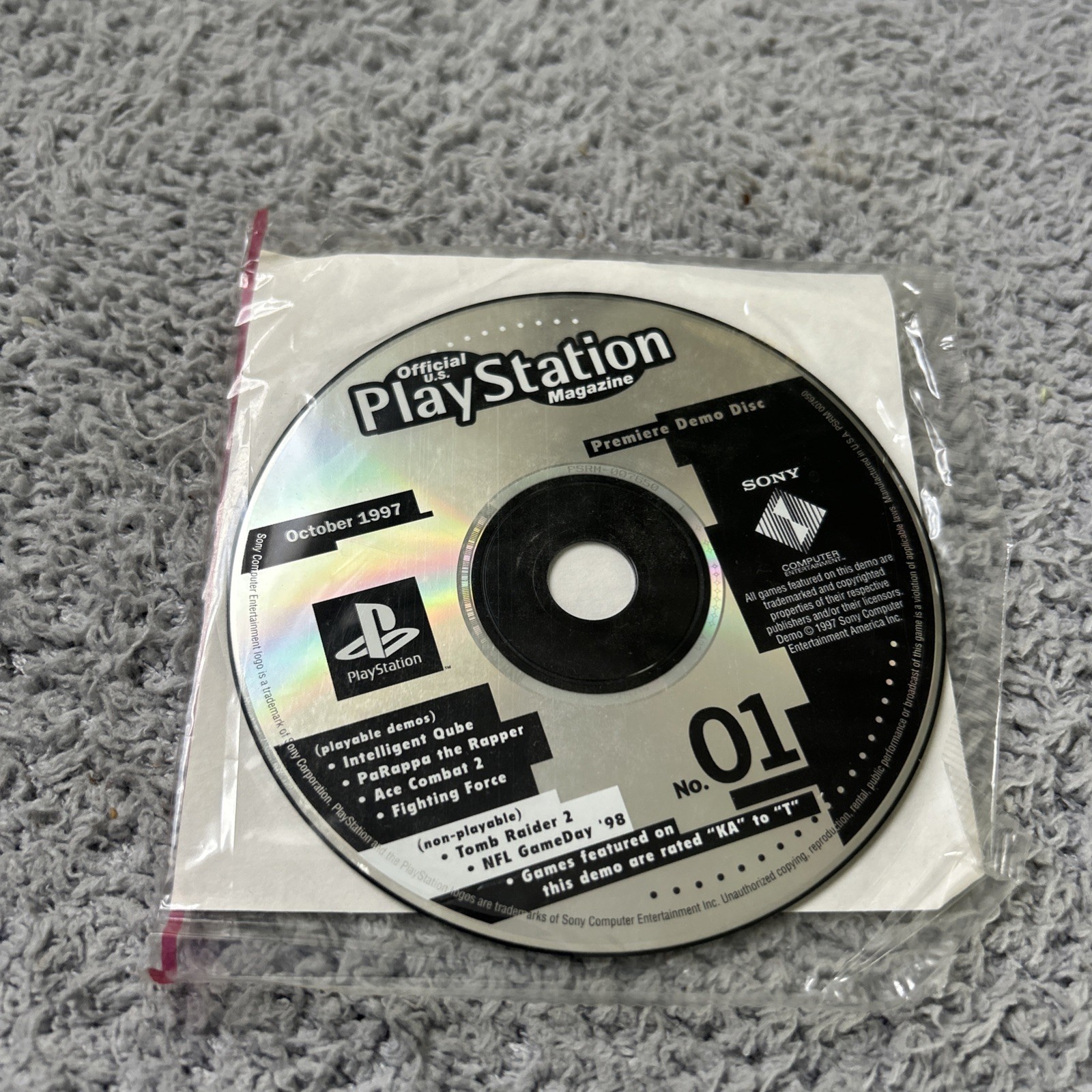 Official PlayStation Magazine Premiere Demo Disc 01 (October 1997) Sealed RARE