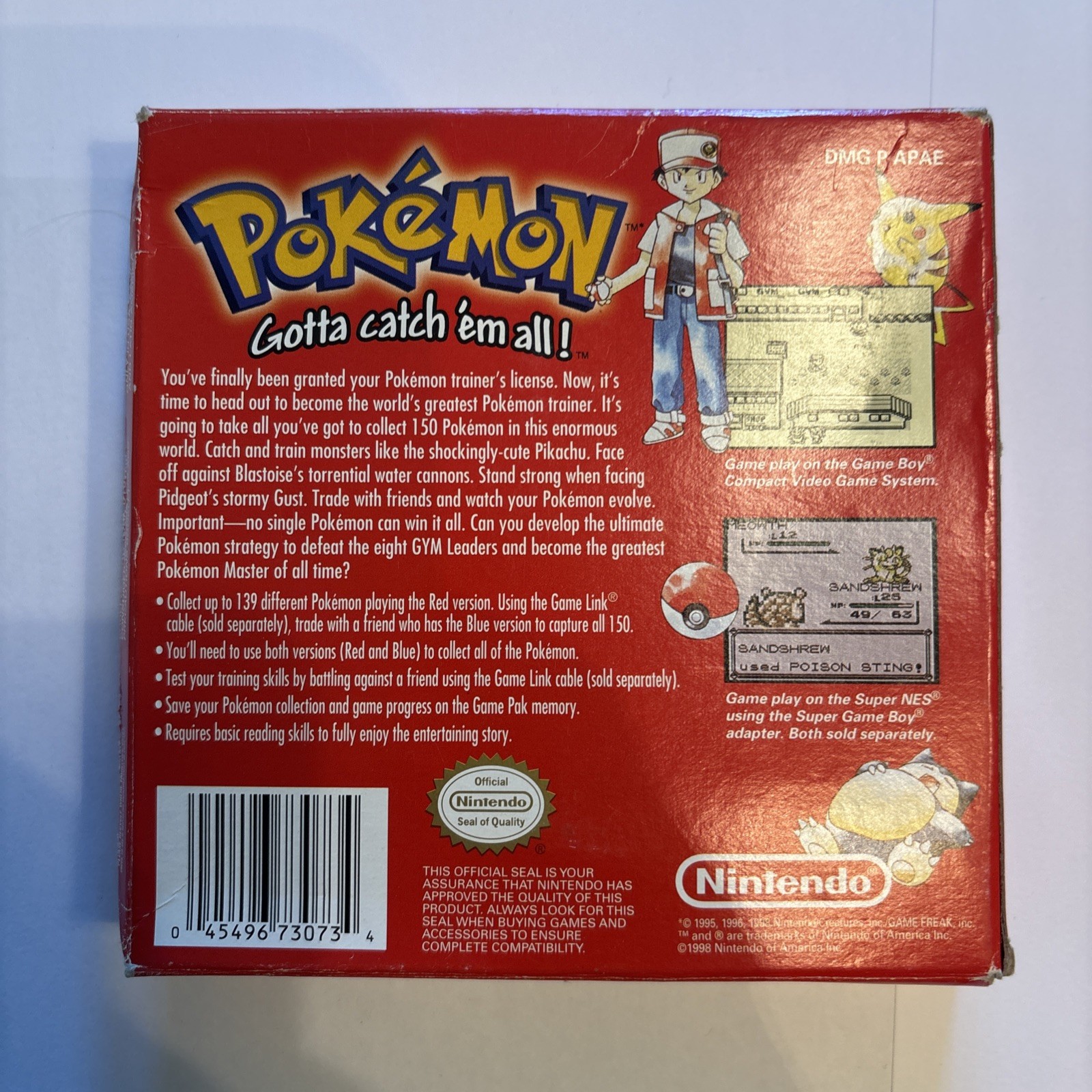 Pokemon RED BLUE YELLOW Authentic Complete in Box CIB Nintendo GAMEBOY