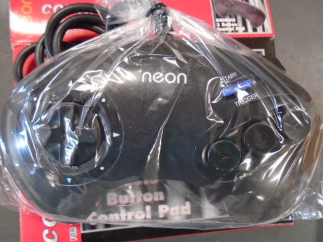 Sega Genesis 3 Button Controller Game Control Pad New in box by Innovation Neon