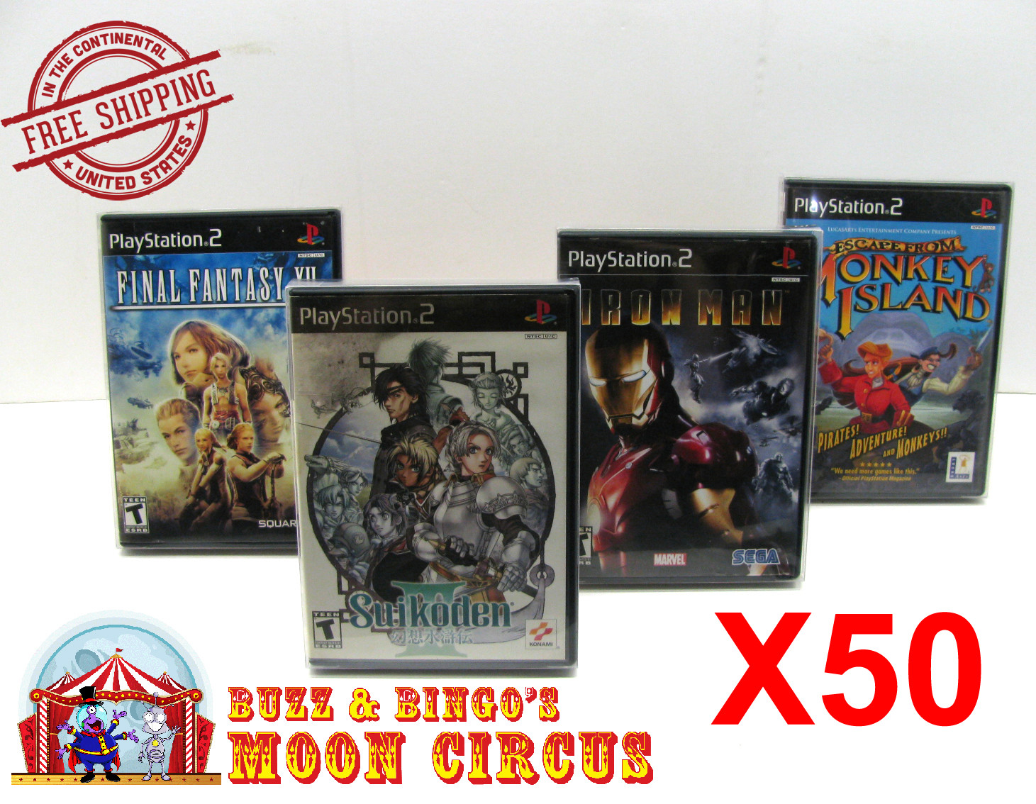 50X SONY PLAYSTATION PS2 CIB GAME – CLEAR PROTECTIVE BOX PROTECTORS SLEEVE CASE