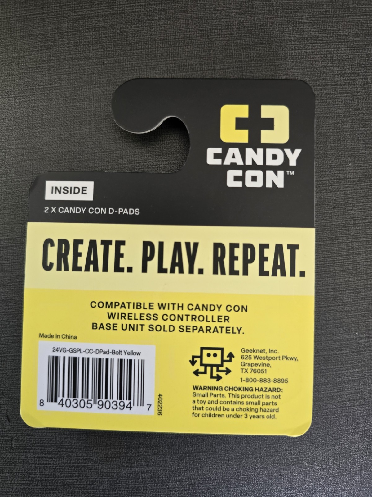 Candy Con Controller D-Pads Bolt Yellow