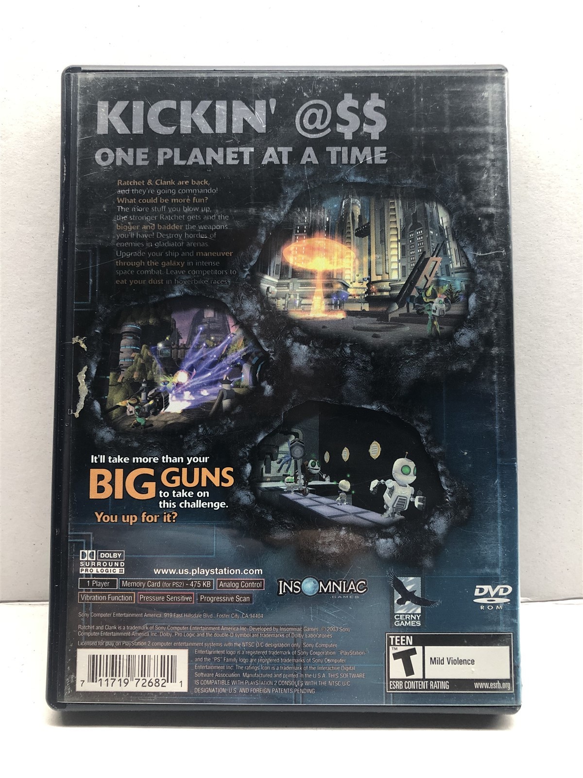 Ratchet & Clank: Going Commando (PlayStation 2, 2003) Complete Tested Working