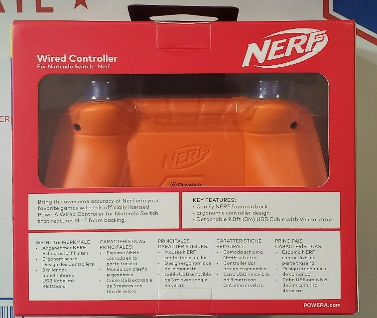 Nintendo Switch Nerf Edition Wired Controller White & Orange – Brand New