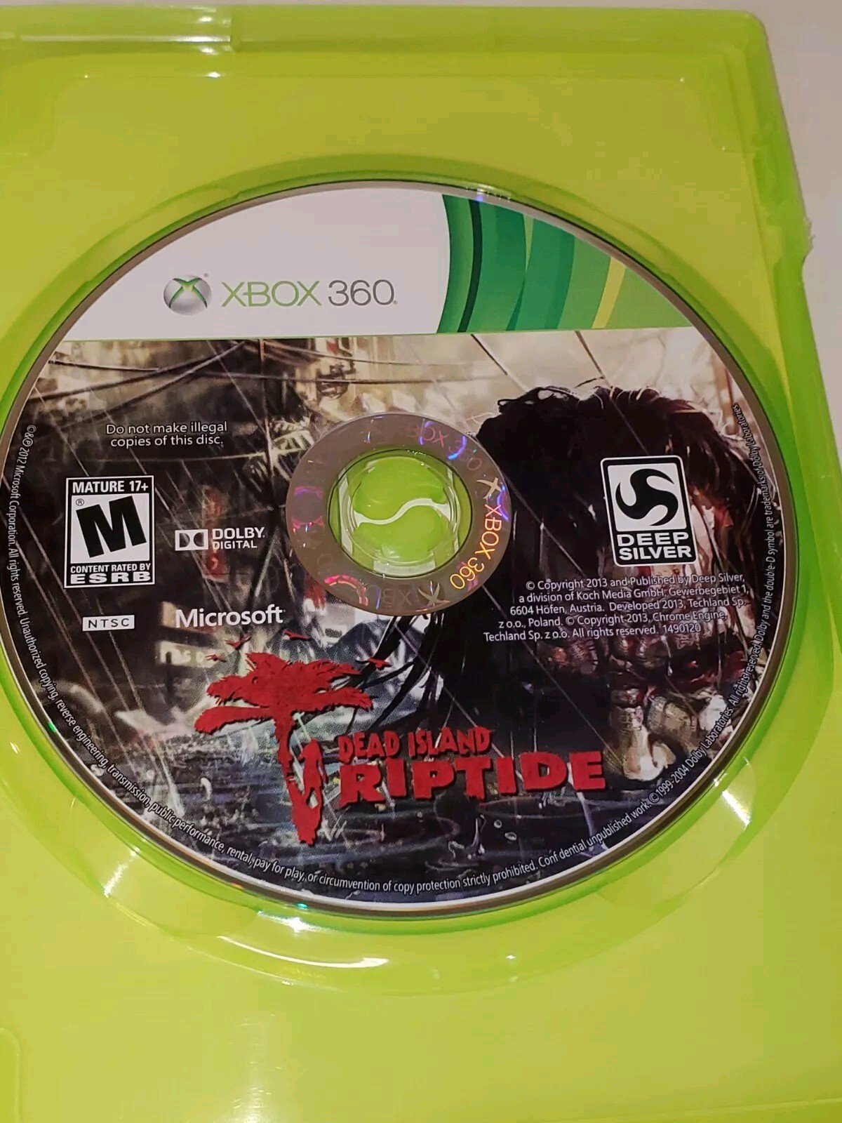 2013 Dead Island Riptide Deep Silver XBOX 360 RPG Video Game Complete Zombie
