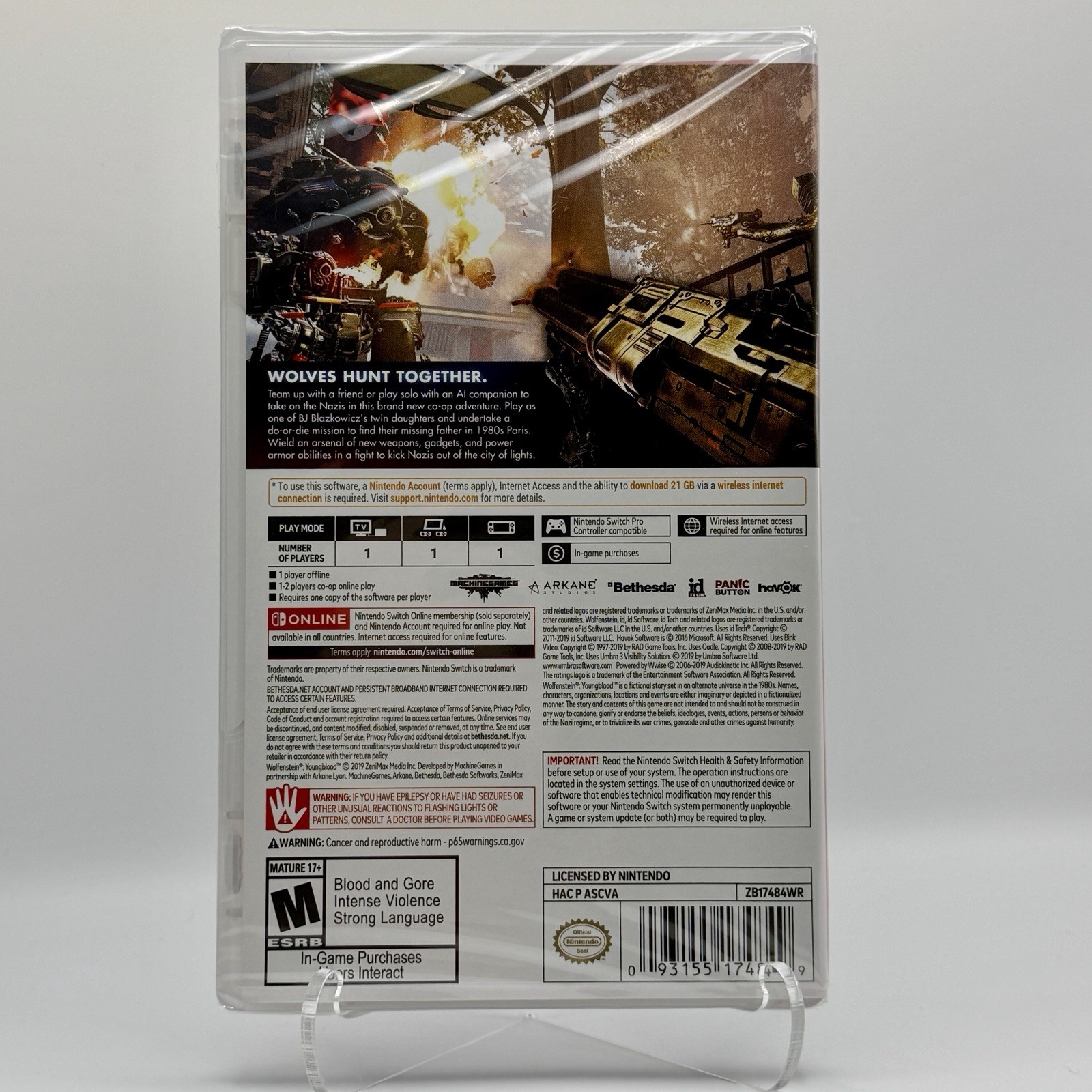 Bethesda Wolfenstein: Youngblood – Nintendo Switch – (Brand New)
