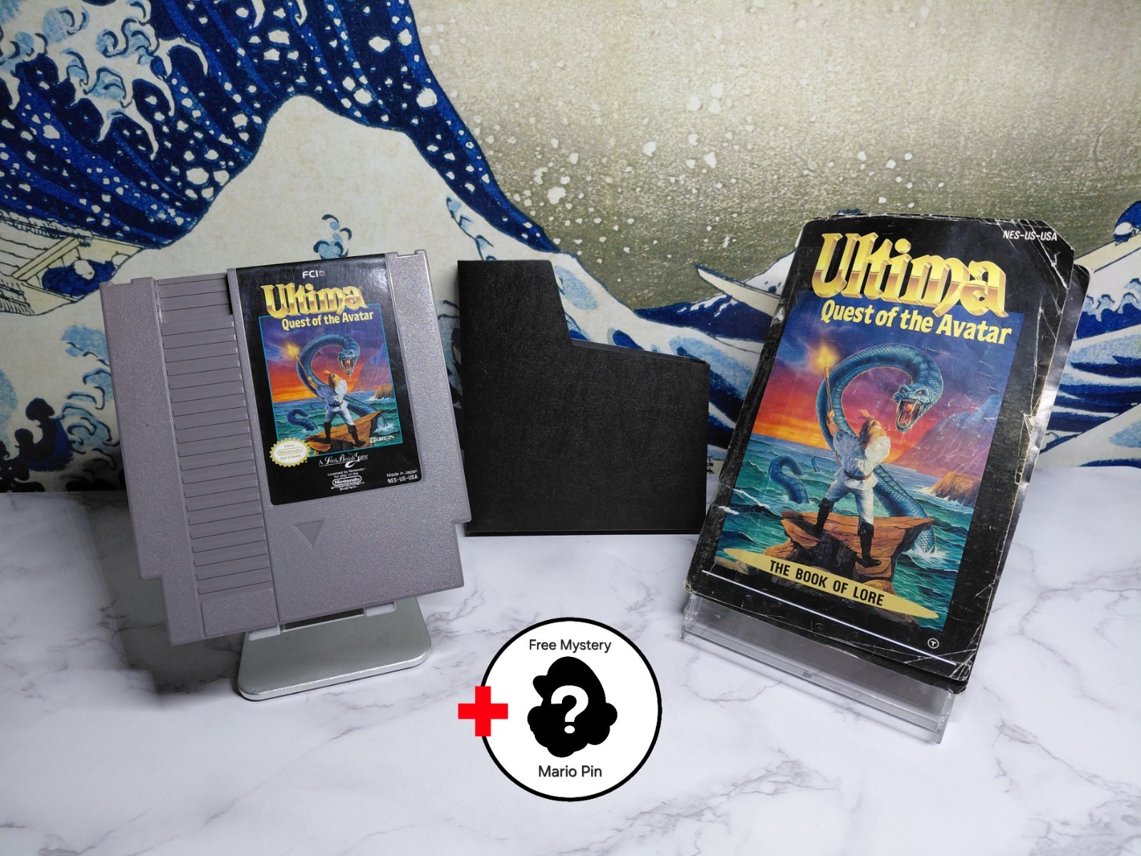 Ultima: Quest of the Avatar Nintendo NES Game Cartridge Authentic Manual Map