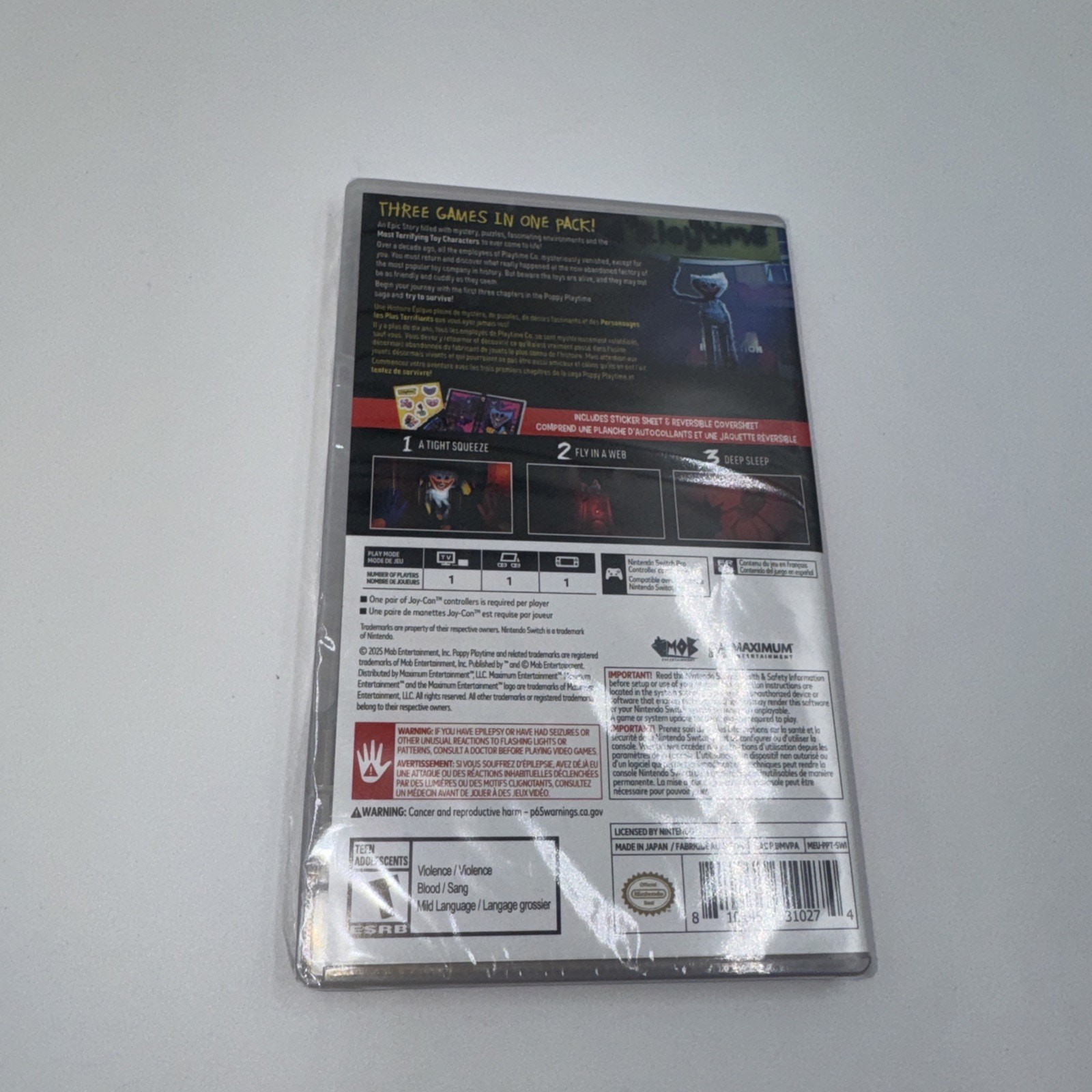 Poppy Playtime Triple Pack Nintendo Switch Brand New Sealed Game