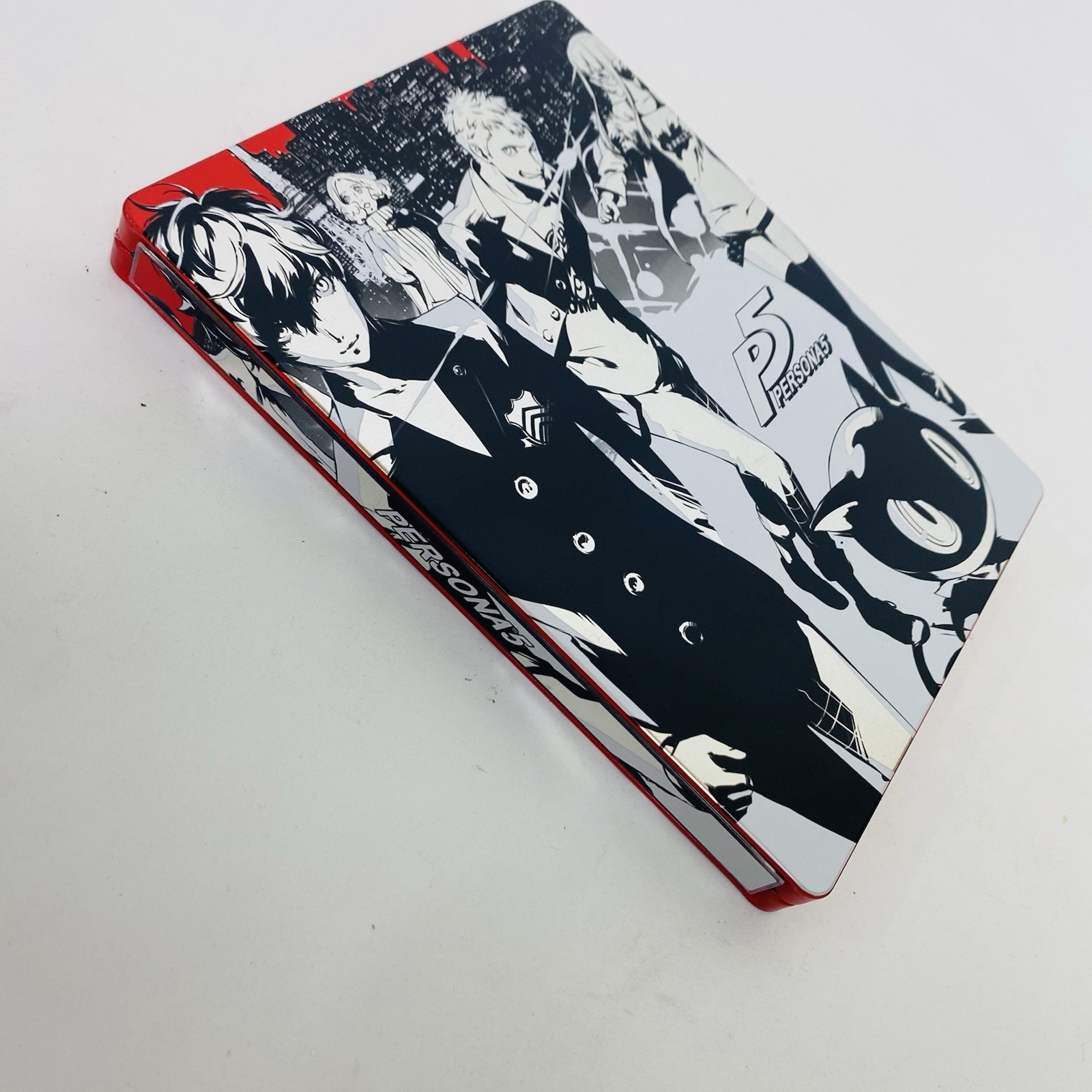Persona 5 SteelBook Case Only Red Black Limited Ed Art Cover Atlus Sega No Game