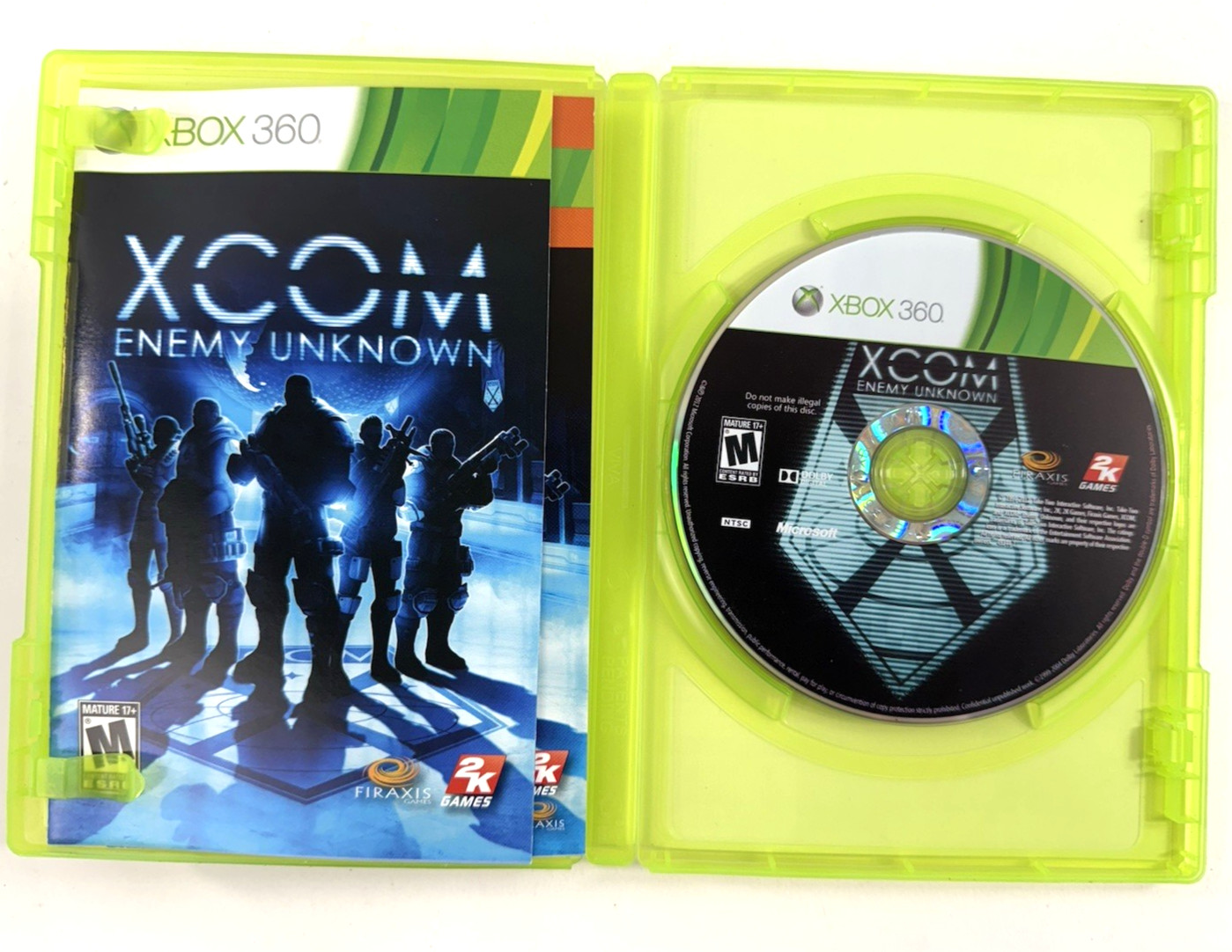 X-Com: Enemy Unknown (Microsoft Xbox 360, 2012) Game Case Manual Insert – Tested