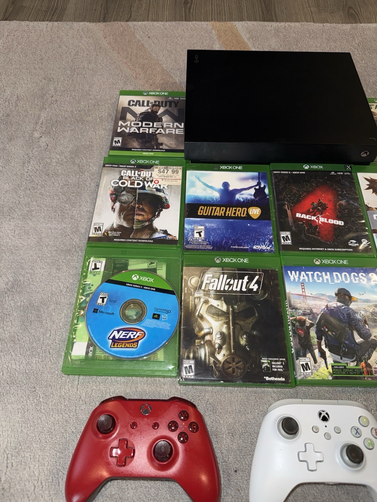 Xbox One X 1TB Console Bundle 3 Controllers 11 Games Turtle Beach Headset