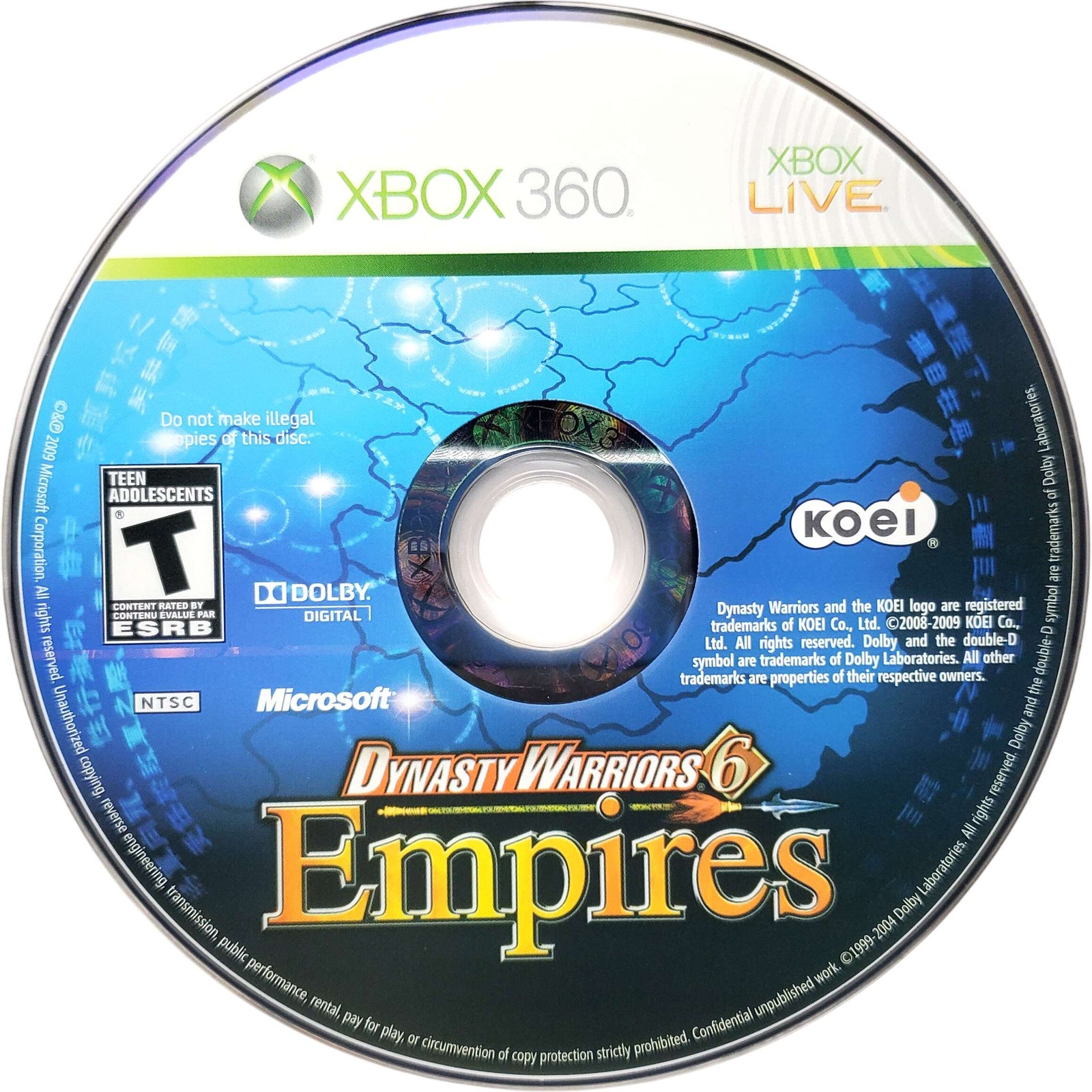 Dynasty Warriors 6 Empires – Microsoft Xbox 360 Pristine Tested Authentic