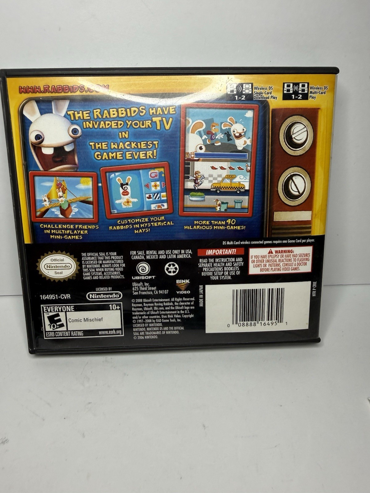 Rayman Raving Rabbids TV Party – Nintendo DS – Complete w/ Manual – Works