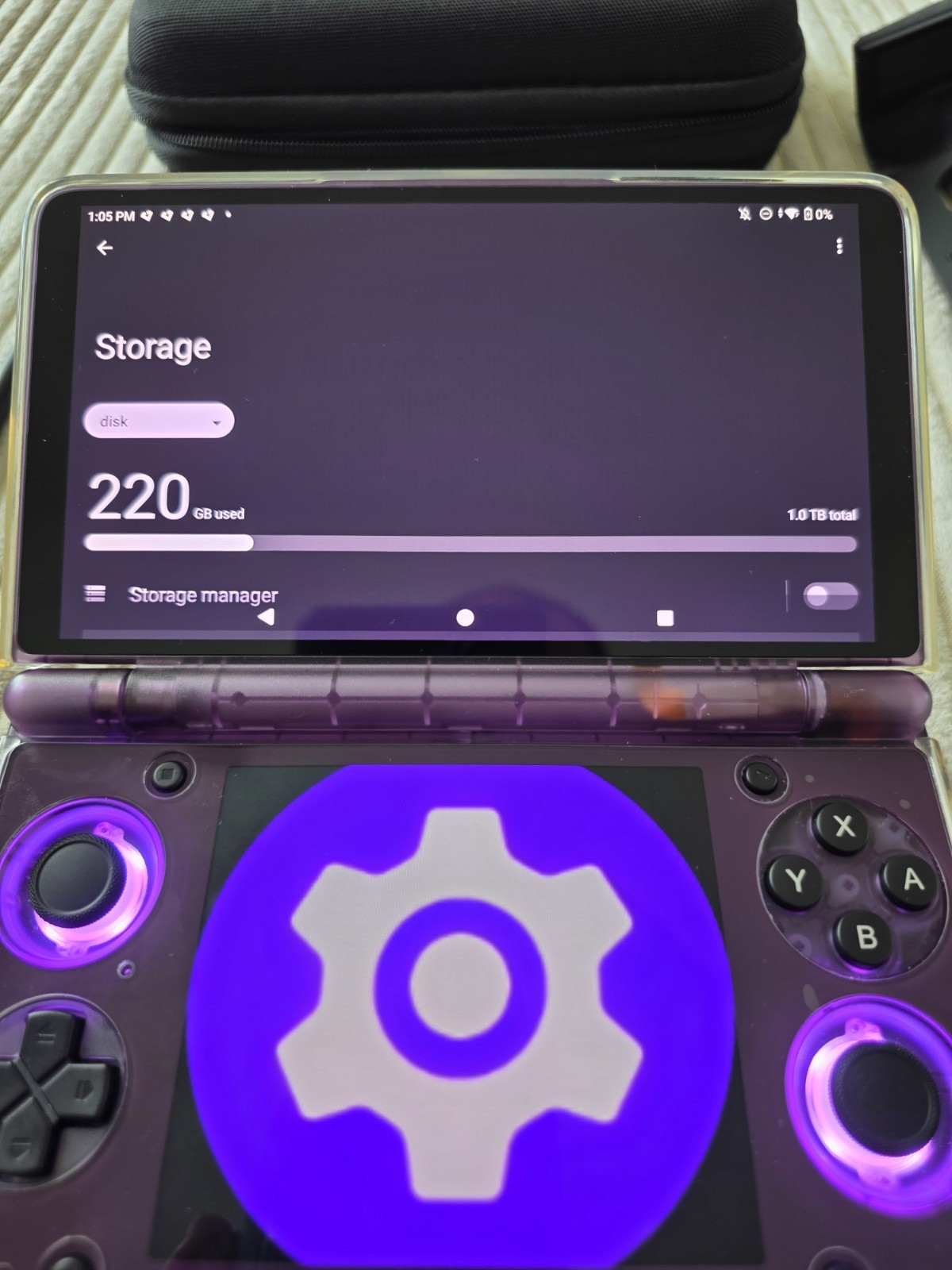 Ayn Thor Purple Max 1TB PLUS 1 TB SD CARD With Games Installed ES-DE Frontend