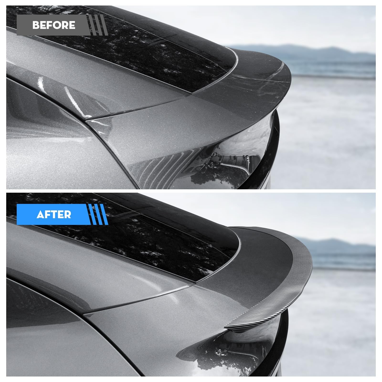 Spoiler for Tesla Model Y Juniper 2026 Premium ABS Plastic with Matte Carbon …