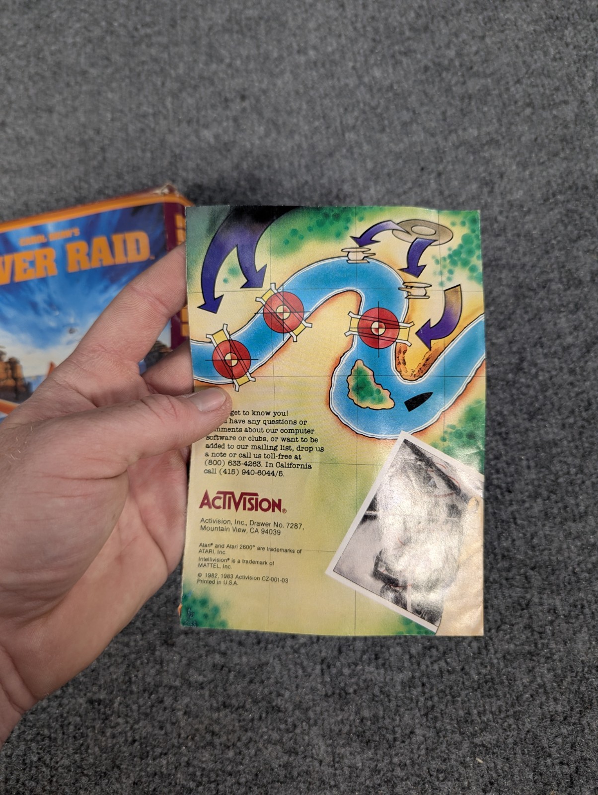 RIVER RAID Atari 400 / 800 / 1200 / XL / XE Cartridge Activision 1983 Tested VGC