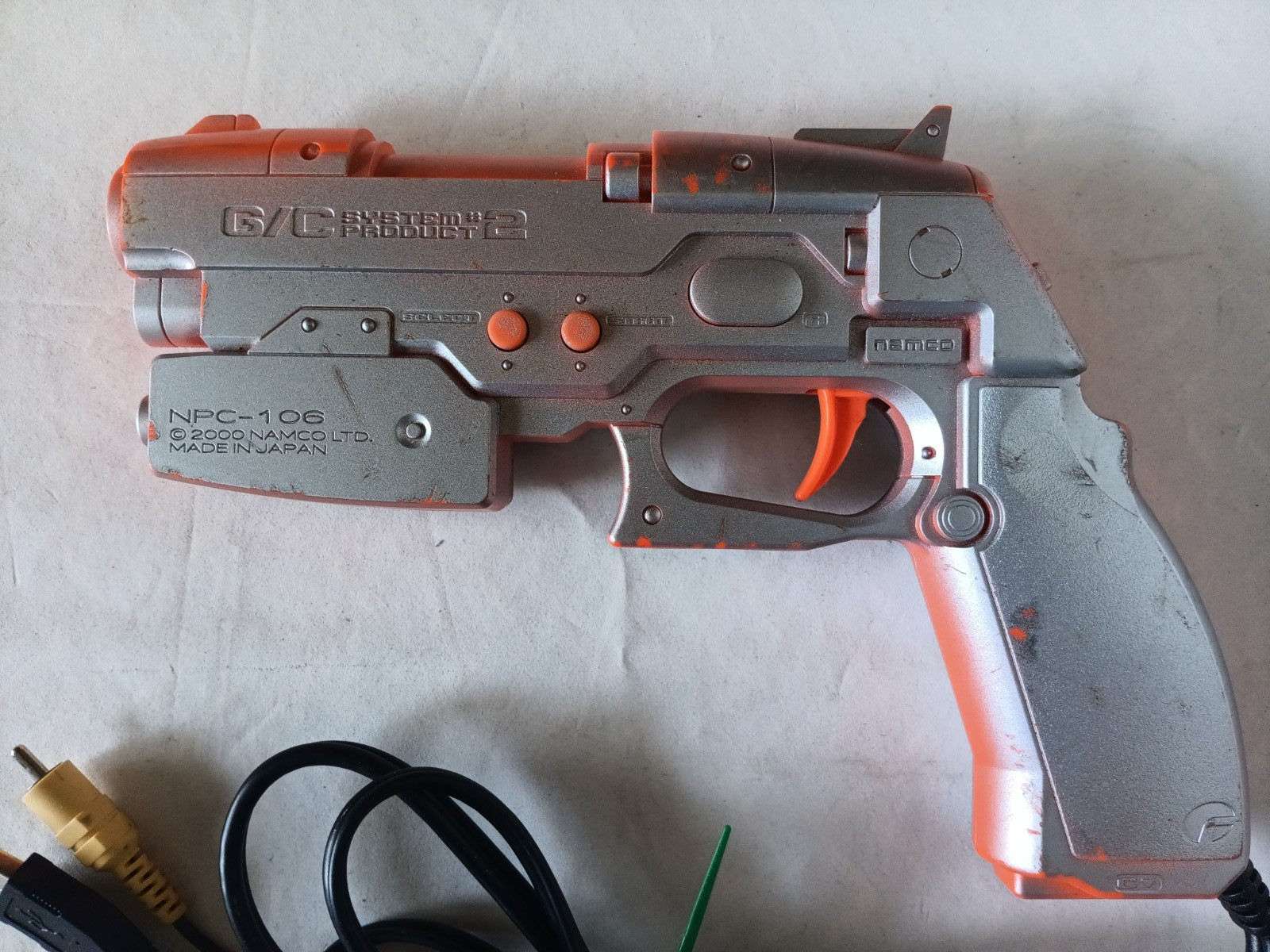 Namco NPC-106 Orange Wired Light Gun Controller for Console (2000)