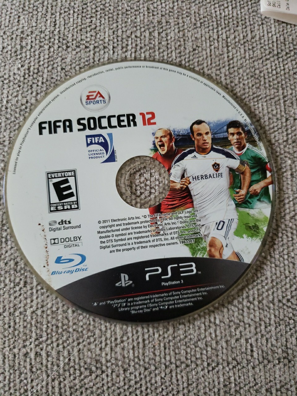 FIFA Soccer 12 (Sony PlayStation 3/PS3, 2011) DISC ONLY – NO TRACKING