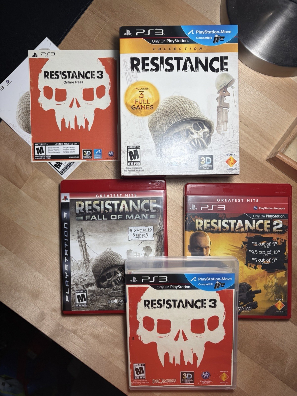 Resistance 1/2/3 Collection PS3 Playstation 3 CIB w/ Slipcover MINT DISCS
