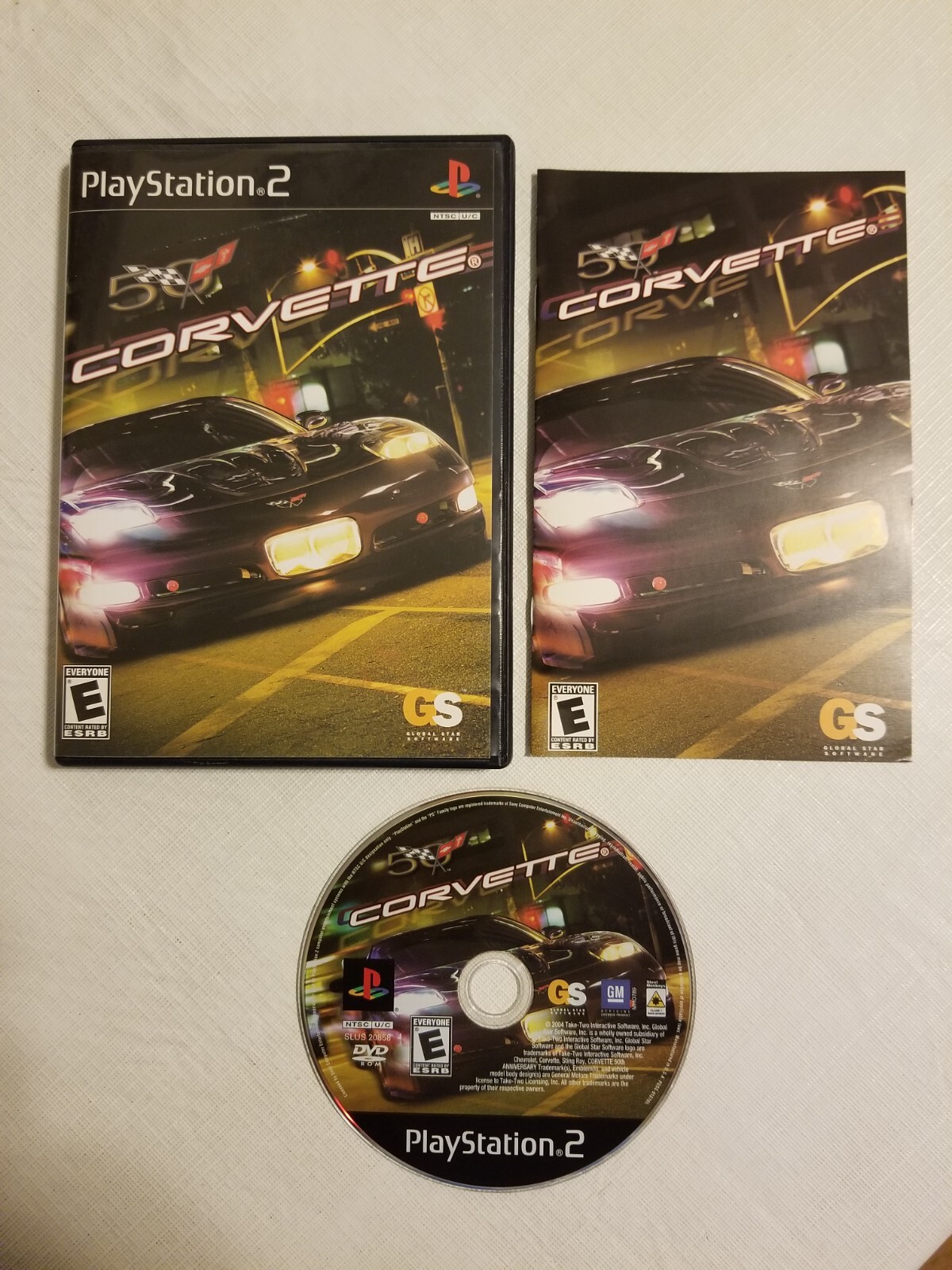 Corvette PS2 Playstation 2 Game Complete with Manuel