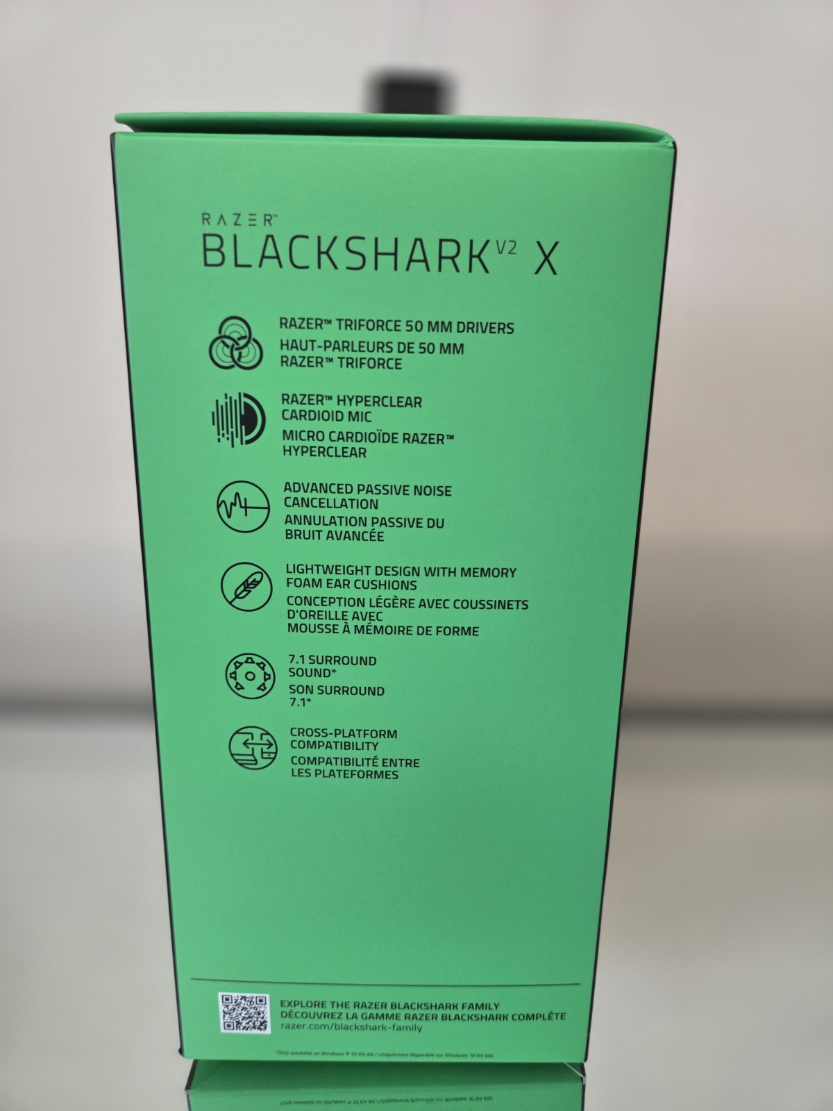 Razer Blackshark V2 X Black Over the Ear Gaming Headset