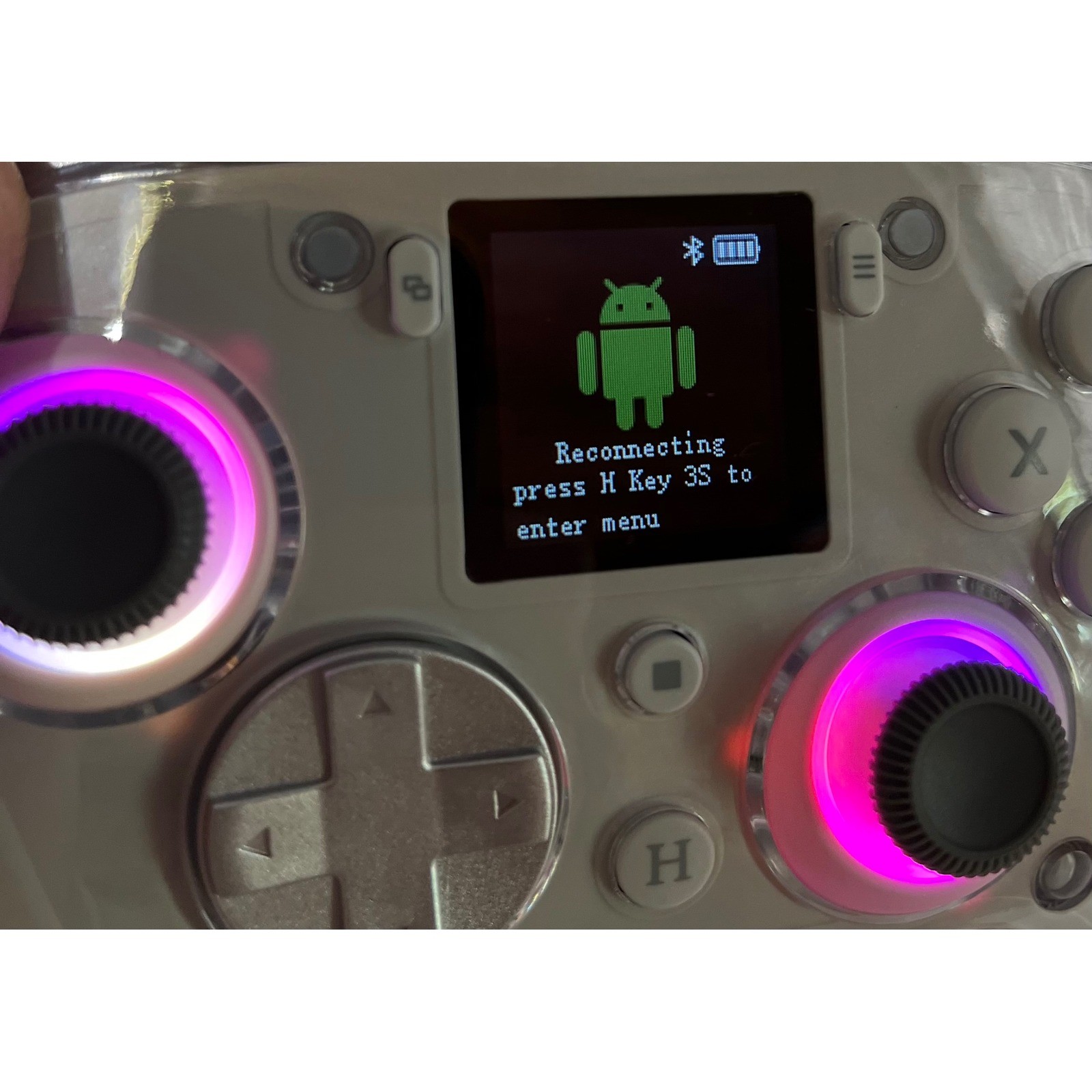GUSGU G7 Wireless Gaming Controller Hall Effect Screen RGB Android iOS PC Gray