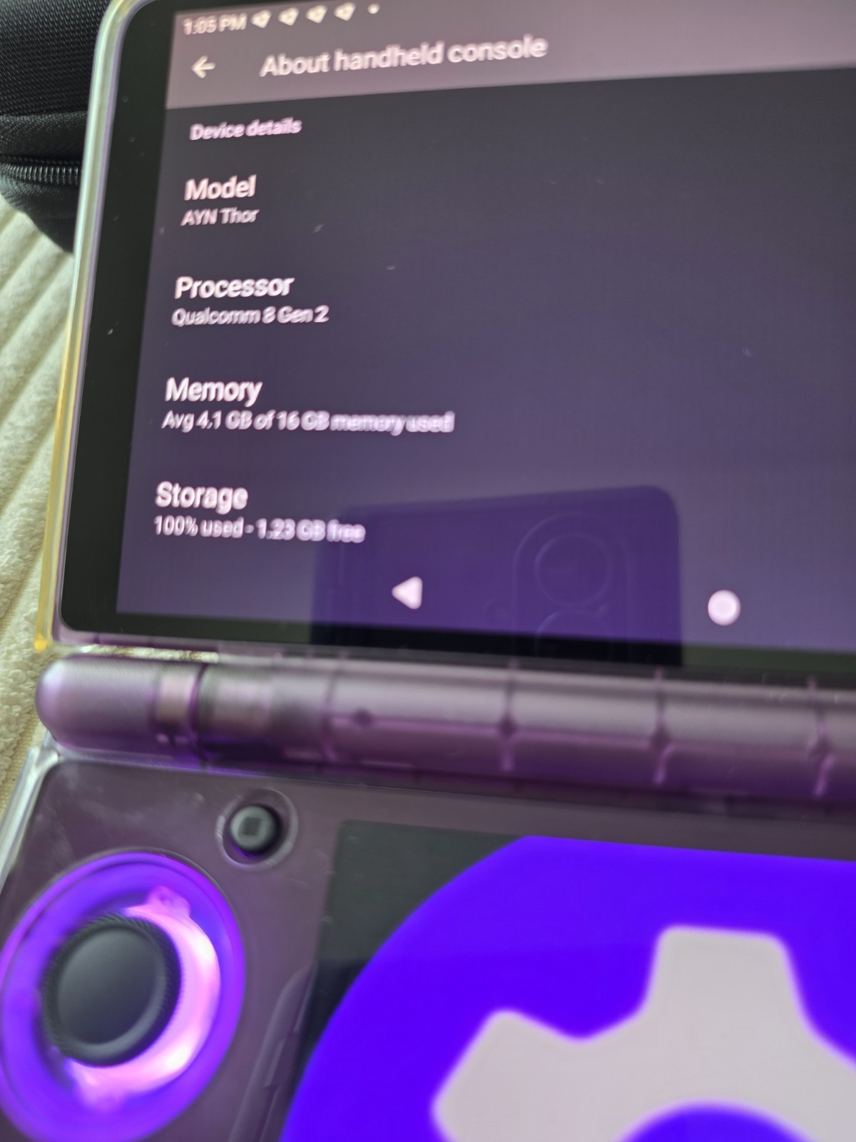 Ayn Thor Purple Max 1TB PLUS 1 TB SD CARD With Games Installed ES-DE Frontend