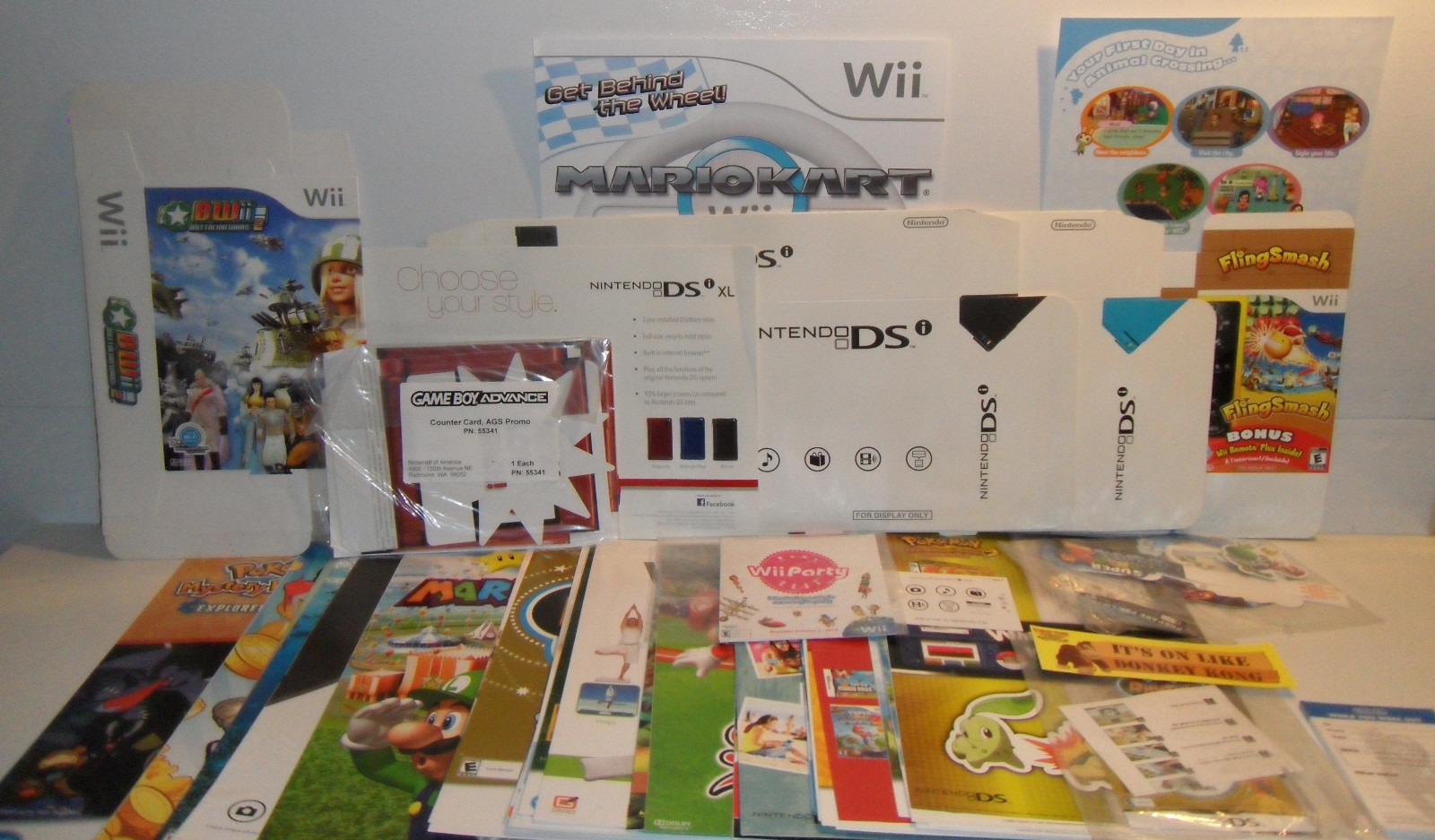 Nintendo Promo Items! Promotional Store Displays, Standees, Posters, Clings+MORE