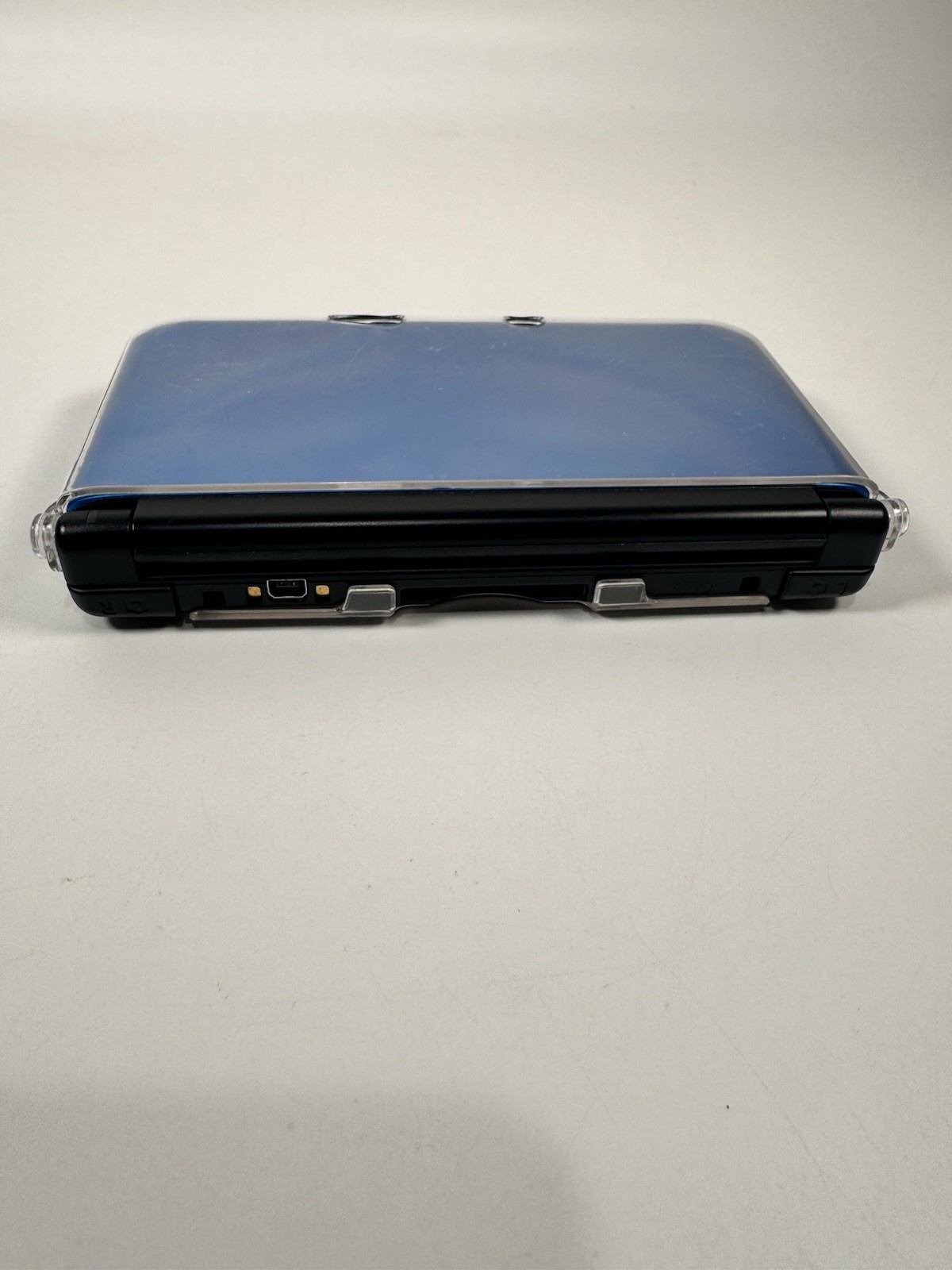 Nintendo 3DS XL Blue Black Handheld Console Tested & Working Mint w/ Clear Case