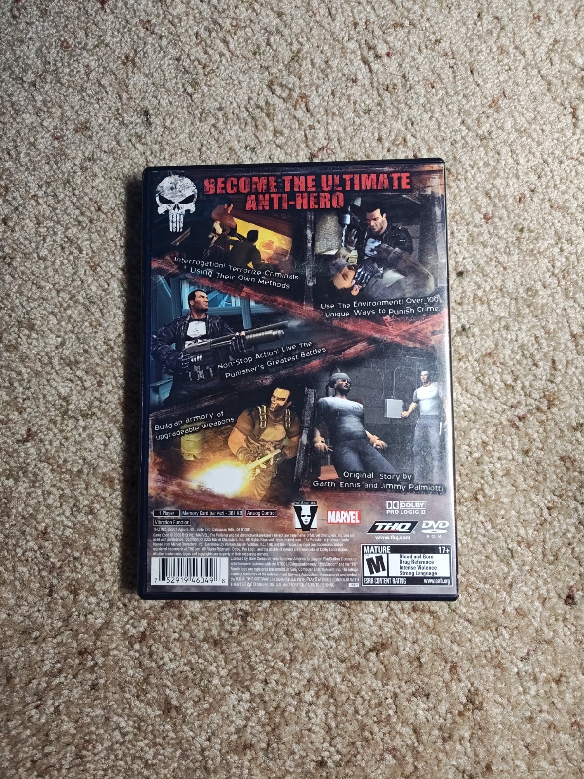 The Punisher (Sony Playstation 2, 2005) Complete PS2